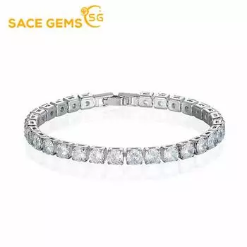 SACE GEMS циркон браслет ювелирные изделия геометрические бусины цепочки браслеты модный тонкий свадебный подарок для подруги женщин белый