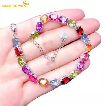 SACE GEMS циркон браслет ювелирные изделия геометрические бусины цепочки браслеты модный тонкий свадебный подарок для подруги женщин разноцветный