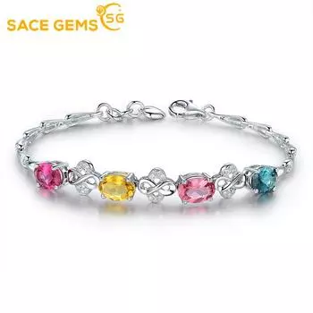 SACE GEMS циркон браслет ювелирные изделия геометрические бусины цепочки браслеты модный тонкий свадебный подарок для подруги женщин разноцветный