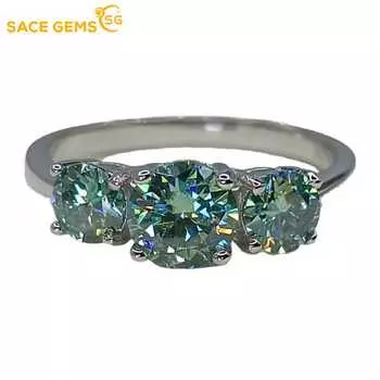 SACE GEMS GRA Сертифицированное кольцо с муассанитом 2CT VVS1 Lab Diamond Solitaire Ring для женщин Обручальное кольцо с обещанием ювелирных изделий 5 белый