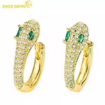 SACE GEMS классические модные легкие роскошные серьги в форме змеи из медного сплава с цирконом для женщин, подарки для свадебной вечеринки золотой