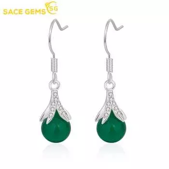 SACE GEMS, классические ретро серьги с каплями воды из медного сплава, зеленые, красные, белые серьги с цирконием для женщин, подарки для свадебной вечеринки красный