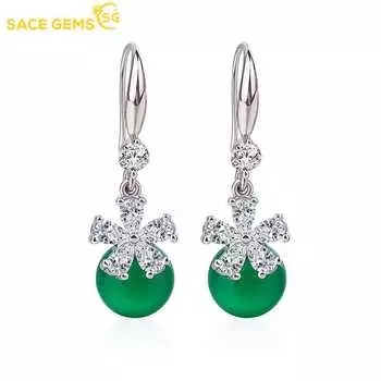 SACE GEMS классические ретро серьги с каплями воды из медного сплава, зеленые, красные серьги с цирконием для женщин, подарки для свадебной вечеринки зелёный