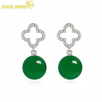 SACE GEMS классические серьги из медного сплава с цирконом для женщин, подарки на свадьбу красный
