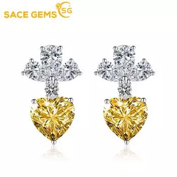SACE GEMS классические серьги из медного сплава с цирконом для женщин, подарки на свадьбу розовый