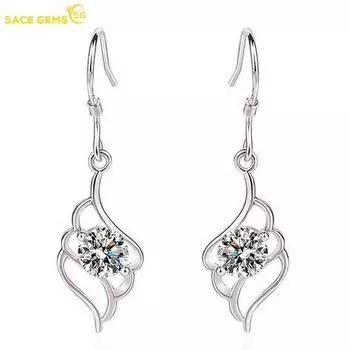 SACE GEMS классические серьги из медного сплава с цирконом для женщин, подарки на свадьбу белый