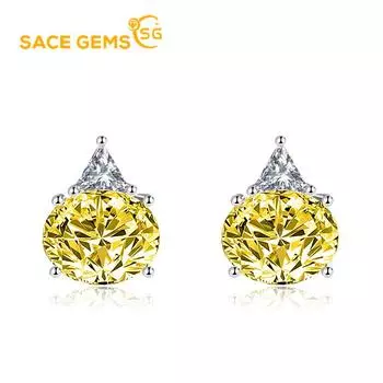 SACE GEMS классические серьги из медного сплава с цирконом для женщин, подарки на свадьбу розовый