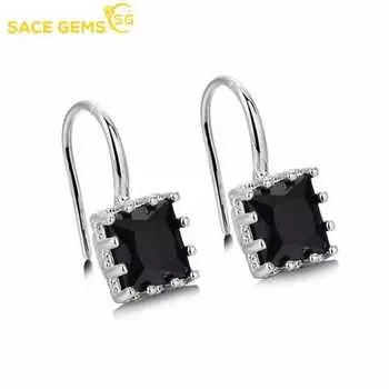 SACE GEMS классические серьги из медного сплава с цирконом для женщин, подарки на свадьбу белый
