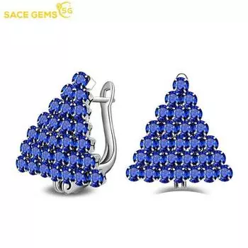 SACE GEMS классические серьги из медного сплава с цирконом для женщин, подарки на свадьбу синий