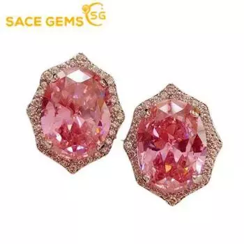 SACE GEMS классические серьги из медного сплава с цирконом для женщин, подарки на свадьбу розовый