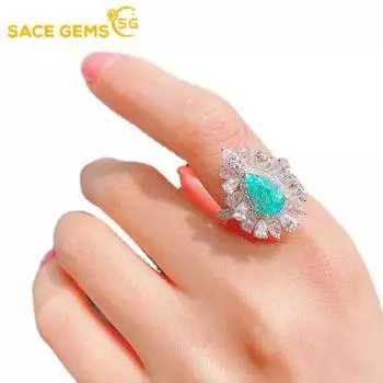 SACE GEMS классические серьги из медного сплава с цирконом для женщин, подарки на свадьбу Open синий