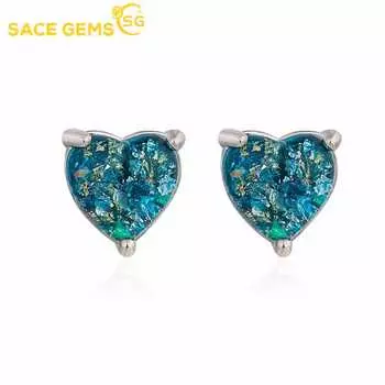 SACE GEMS классические серьги из медного сплава с разноцветным цирконием для женщин, подарки на свадьбу синий