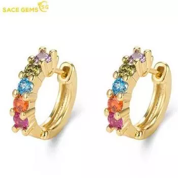 SACE GEMS классические серьги из медного сплава с цирконом для женщин, подарки на свадьбу золотой
