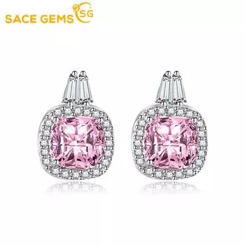 SACE GEMS классические серьги из медного сплава с цирконом для женщин, подарки на свадьбу розовый