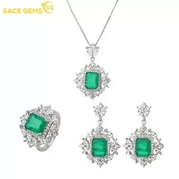 SACE GEMS классический медный сплав циркон кольцо серьги кулон ожерелье ювелирные наборы подарки для свадебной вечеринки