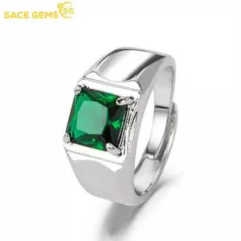 SACE GEMS классический медный сплав циркон обручальное кольцо мужские ювелирные изделия подарок open зелёный