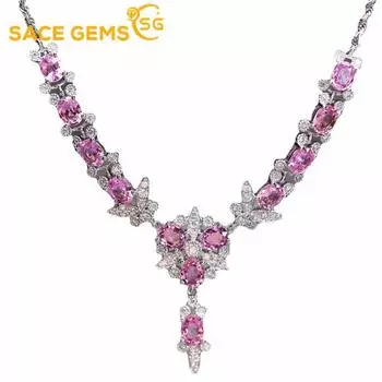SACE GEMS классический медный сплав циркон женский кулон ожерелье модный подарок розовый