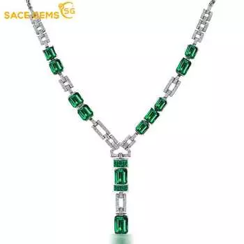 SACE GEMS классический медный сплав циркон женский кулон ожерелье модный подарок зелёный