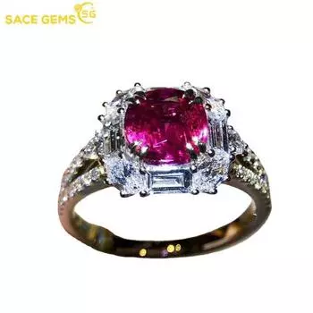 SACE GEMS классический медный сплав Mei красный циркон открытое кольцо женские украшения свадебное обещание вечерние подарок open красный