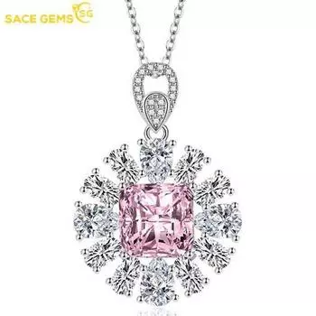 SACE GEMS классический роскошный циркон женский кулон ожерелье ювелирные изделия свадебный подарок для вечеринки розовый