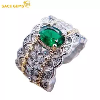 SACE GEMS классический стиль восстановление древних путей кольцо с цирконом женские украшения свадебное обещание вечерние подарок open