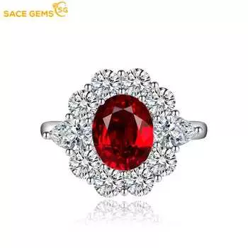 SACE GEMS классическое кольцо из медного сплава с цирконом женские ювелирные изделия свадебный подарок для вечеринки Open розовый