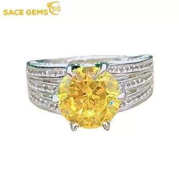 SACE GEMS классическое кольцо из медного сплава с цирконом женские ювелирные изделия свадебный подарок для вечеринки Open белый