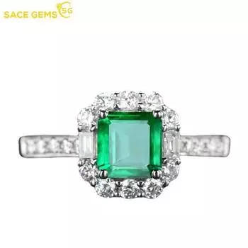 SACE GEMS, классическое кольцо из медного сплава, квадратное зеленое кольцо с цирконом, женские ювелирные изделия, свадебное обещание, подарок для вечеринки open