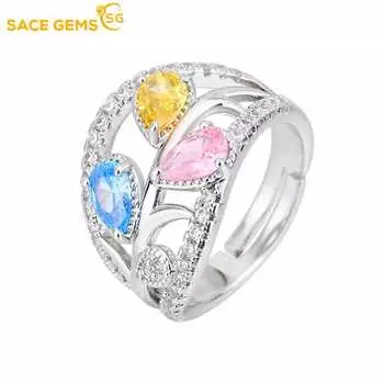 SACE GEMS классическое кольцо из медного сплава с цирконом женские ювелирные изделия свадебный подарок для вечеринки Y468