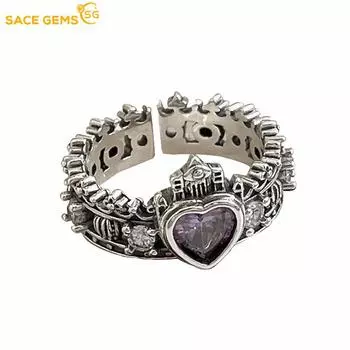 SACE GEMS классическое кольцо из медного сплава с цирконом женские ювелирные изделия свадебный подарок для вечеринки open