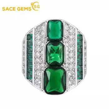 SACE GEMS классическое кольцо из медного сплава с цирконом женские ювелирные изделия свадебный подарок для вечеринки Open синий