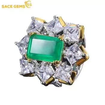 SACE GEMS классическое кольцо из медного сплава с цирконом женские ювелирные изделия свадебный подарок для вечеринки Open красный