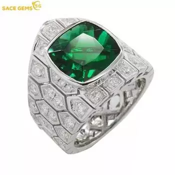 SACE GEMS классическое кольцо из медного сплава с цирконом женские ювелирные изделия свадебный подарок для вечеринки Open зелёный