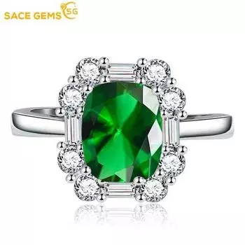 SACE GEMS классическое кольцо из медного сплава с цирконом женские ювелирные изделия свадебный подарок для вечеринки open белый
