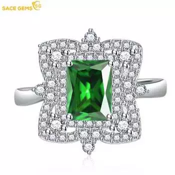 SACE GEMS классическое кольцо из медного сплава с цирконом женские ювелирные изделия свадебный подарок для вечеринки Open розовый