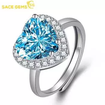SACE GEMS классическое кольцо из медного сплава с цирконом женские ювелирные изделия свадебный подарок для вечеринки open розовый