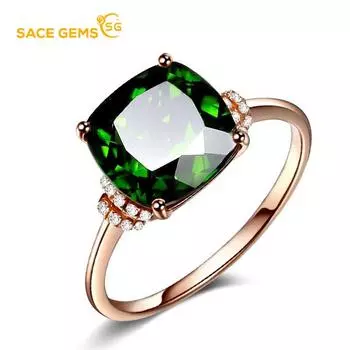 SACE GEMS классическое кольцо из медного сплава с цирконом женские украшения 18K свадебный подарок для вечеринки открытый 6