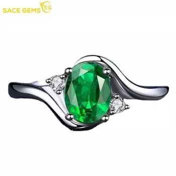 SACE GEMS классическое кольцо из медного сплава с цирконом женские ювелирные изделия свадебный подарок для вечеринки open синий