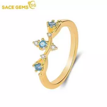 SACE GEMS классическое кольцо из медного сплава с цирконом женские ювелирные изделия свадебный подарок для вечеринки 6