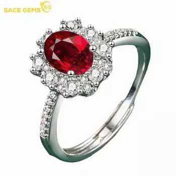 SACE GEMS классическое кольцо из медного сплава с цирконом женские ювелирные изделия свадебный подарок для вечеринки open розовый