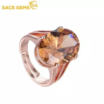SACE GEMS классическое кольцо из медного сплава с цирконом женские ювелирные изделия свадебный подарок для вечеринки Open