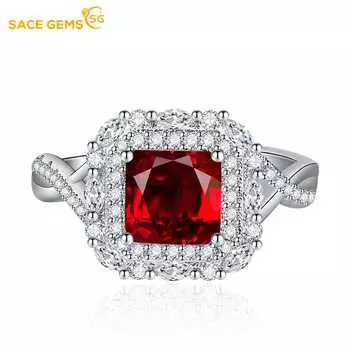 SACE GEMS классическое кольцо из медного сплава с цирконом женские ювелирные изделия свадебный подарок для вечеринки Open розовый
