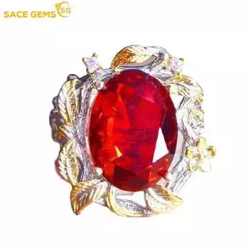 SACE GEMS классическое кольцо из медного сплава с цирконом женские ювелирные изделия свадебный подарок для вечеринки open красный