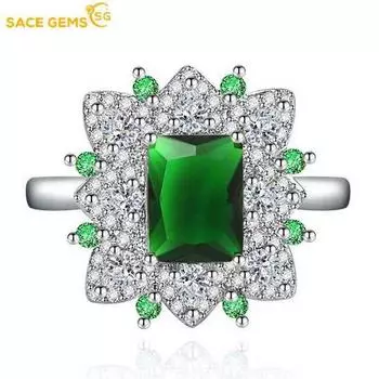 SACE GEMS классическое кольцо из медного сплава с цирконом женские ювелирные изделия свадебный подарок для вечеринки Open розовый