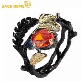 SACE GEMS классическое кольцо из медного сплава с цирконом женские ювелирные изделия свадебный подарок для вечеринки 6 чёрный