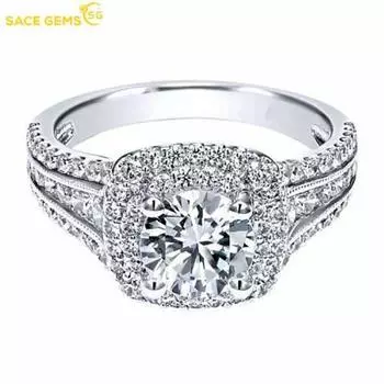 SACE GEMS, классическое кольцо из медного сплава, два слоя супер-флэш-циркона, женские украшения, свадебный подарок, вечеринка 6