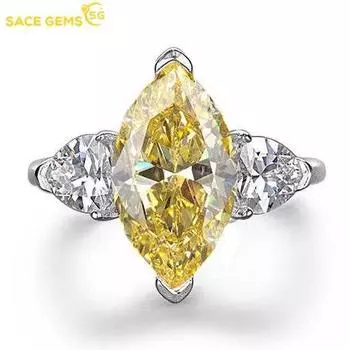 SACE GEMS классическое кольцо из медного сплава с цирконом женские ювелирные изделия свадебный подарок для вечеринки Open розовый