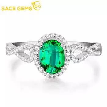 SACE GEMS классическое кольцо из медного сплава с цирконом женские ювелирные изделия свадебный подарок для вечеринки open зелёный