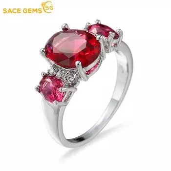 SACE GEMS классическое кольцо из медного сплава с цирконом женские ювелирные изделия свадебный подарок для вечеринки Open синий