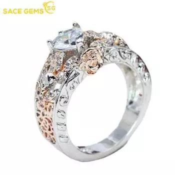 SACE GEMS классическое кольцо из медного сплава с цирконом женские ювелирные изделия свадебный подарок для вечеринки 6